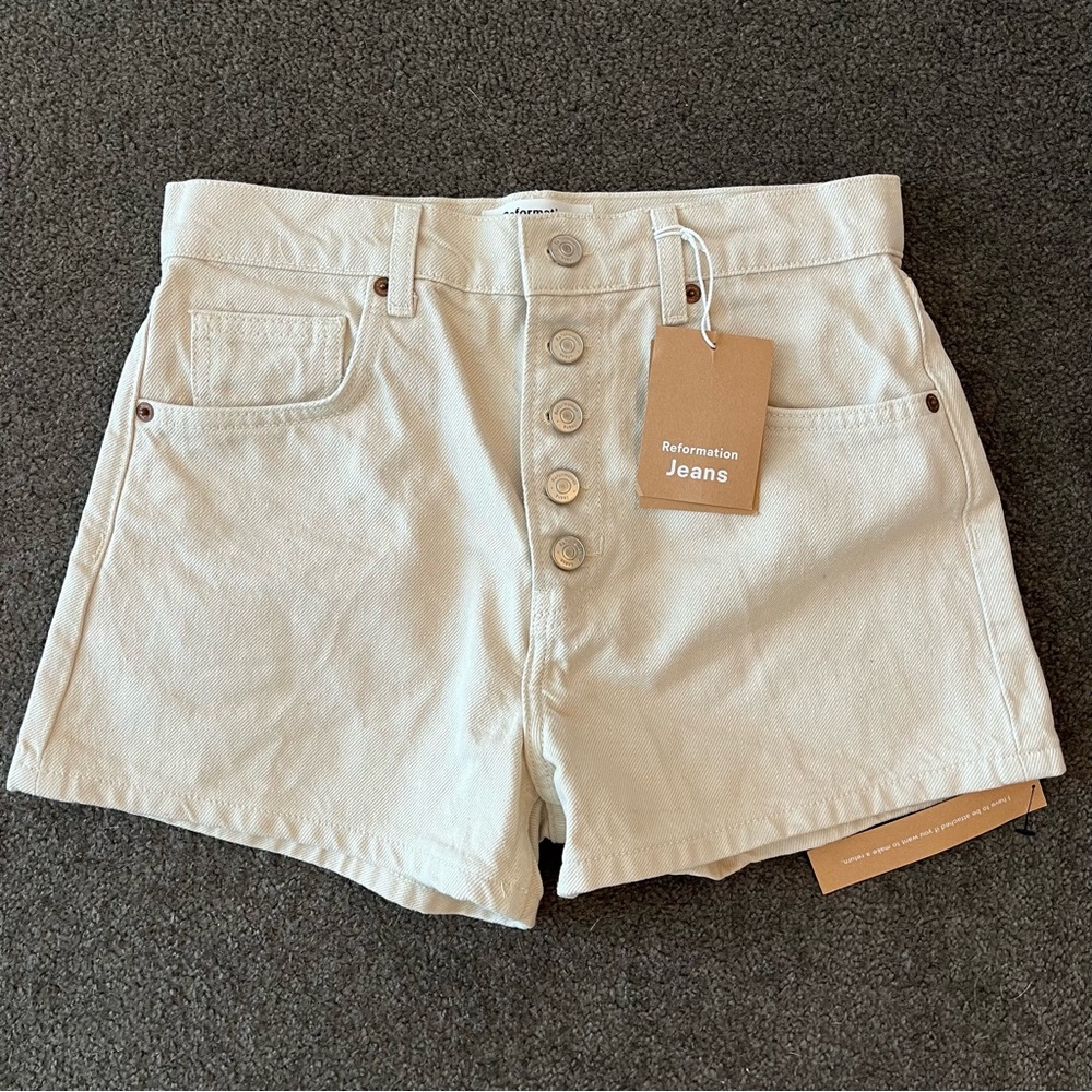 Charlie Exposed Button Fly Jean Shorts